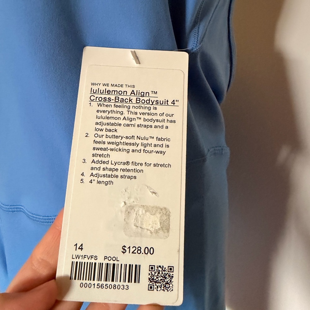 Lululemon Athletica Blue Cross-Back Bodysuit - Picture 5 of 7